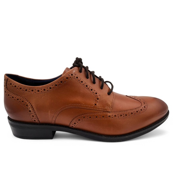 Cole Haan Grand+ Dress Wingtip Oxford Shoes Mens 11 M British‎ Tan C37330 NEW